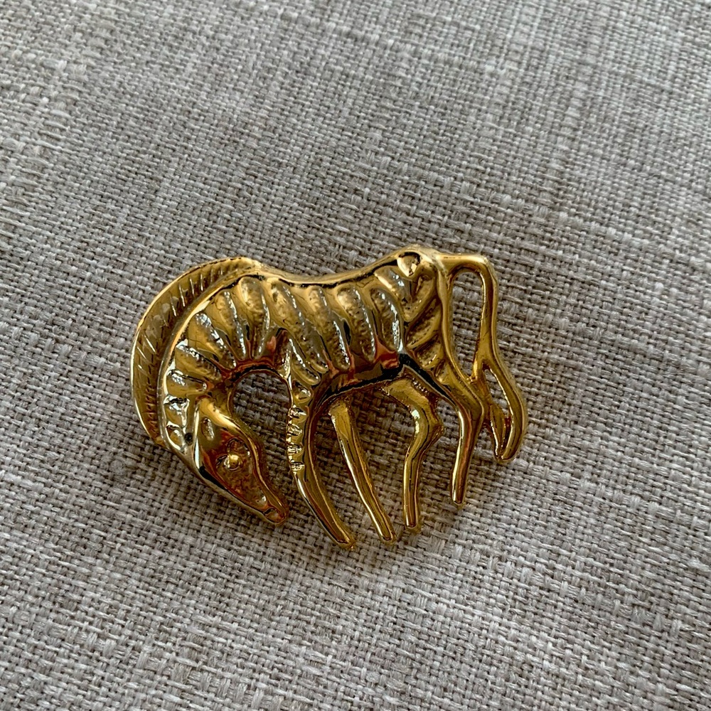 Vintage 1990s Zebra Pin
